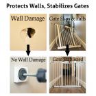 Wall Nanny Mini - Baby Gate Wall Protector (4 Pack) For Dog & Pet Gates - Small Low-Profile Saver - Perfect in Doorways - Cups Protect & Guard Walls from Kid Child Safety Pressure Gates