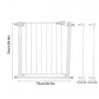 Baby Safety Gate with 14cm Extension EECOO Adjustable Baby Safety Gate for 75-82cm Door Through Walk