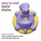 Aquatopia Floating Safety Bath Thermometer for Infants, Digital Audible Alarm, Beeps when too hot or too cold!, Purple