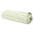 Sage and Gray Chevron Flannel Swaddle Blanket