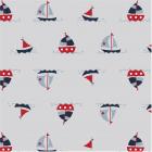 Bacati - Little Sailor Boats Boys 100% Cotton breathable Muslin Wearable Blanket (Choose Your Size)