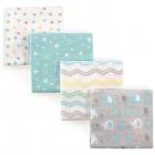 Luvable Friends Basics Baby Flannel Receiving Blankets, 4-Pack - Wild & Free