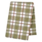 Green and Brown Plaid Deluxe Flannel Swaddle Blanket