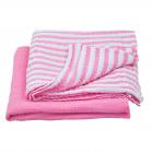 green sprouts Muslin Swaddle Blanket made from Organic Cotton-Light Pink Set-44" x 44"