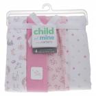Child of Mine Girl Receiving Blankets 4 pack Pink