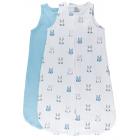 100% Cotton Wearable Blanket Sleep Bag 2 Pack Light Blue Bunnies and Solid Baby Blue Medium 3-6 Months