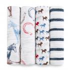 aden + anais swaddle 4 pack, wild horse