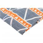 Bacati - Liam Aztec Orange/Navy Large Triangles 100% Cotton breathable Muslin Wearable Blanket , Small
