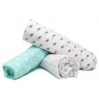 Aryan and Gin Baby muslin swaddle blankets 3 pack