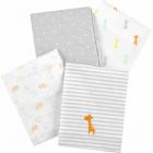 Child of Mine by Carter's Giraffe Family 4-Pack Flannel Receiving Blankets