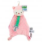 Carter's Child of Mine Owl Security Blanket with Paci Strip, Pink
