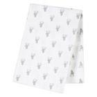 Gray Stag Silhouettes Jumbo Deluxe Flannel Swaddle Blanket