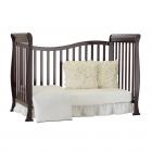 Big Oshi Jessica 7-in-1 Convertible Crib Frame - Modern, Unisex Wood Design for Boys or Girls - Adjustable Height, Low or High - Convertible to Crib, and Day, Toddler, Twin, or Full Bed, Espresso