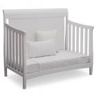 Delta Children Bennington Elite Sleigh 4-in-1 Convertible Crib, Bianca White