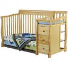 Dream On Me, 5-in-1 Brody Convertible Fixed-Side Crib With Changer, Natural
