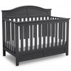 Delta Children Bennington Elite Curved 4-in-1 Convertible Crib, Charcoal Grey