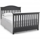 Delta Children Bennington Elite Curved 4-in-1 Convertible Crib, Charcoal Grey