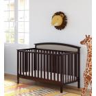 Graco Benton Upholstered 5-in-1 Convertible Crib with Reversible Headboard Espresso/Sand
