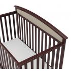 Graco Benton Upholstered 5-in-1 Convertible Crib with Reversible Headboard Espresso/Sand