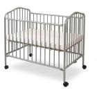 LA Baby Mini/Portable/Compact Crib, Pewter