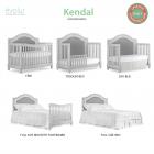 Evolur Kendal Curve Top 5-in-1 Convertible Crib, Antique Grey Mist