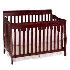Big Oshi Stephanie 4-In-1 Convertible Crib – Modern, Unisex Wood Design for Boys or Girls – Adjustable Height, Low to High - Convertible to Crib and Day, Toddler or Twin Bed - With Hardware, Grey