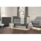 DaVinci Lila 3-in-1 Upholstered Convertible Crib in Slate with Pebble Grey Fabric Finish