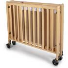 Foundations HideAway Compact Portable Wood Crib with Mattress, Natural