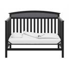 Graco Benton Upholstered 5-in-1 Convertible Crib with Reversible Headboard Black/Gray