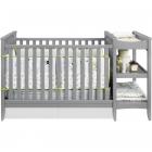 Baby Relax Emma 2-in-1 Crib n Changer Combo Gray