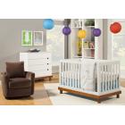 Baby Mod Olivia 3-in-1 Convertible Crib in Amber/White