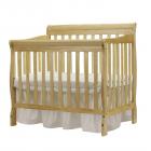 Big Oshi Kayla 4-In-1 Convertible Crib – Modern, Unisex Wood Design for Boys or Girls – Adjustable Height, Low or High - Convertible to Crib, Day Bed, and Twin Bed With or Without Footboard, Natural