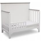 Delta Children Providence 4-in-1 Convertible Crib, Bianca White with Rustic Haze
