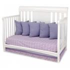 Delta Children Bennington Sleigh 4-in-1 Convertible Crib, White Ambiance
