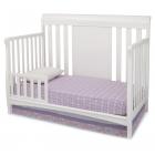 Delta Children Bennington Sleigh 4-in-1 Convertible Crib, White Ambiance