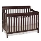 Big Oshi Stephanie 4-In-1 Convertible Crib – Modern, Unisex Wood Design for Boys or Girls – Adjustable Height, Low to High - Convertible to Crib and Day, Toddler or Twin Bed - With Hardware, Espresso
