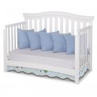 Delta Children Bennington Curved 4-in-1 Convertible Crib, White Ambiance