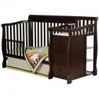 Dream On Me, 5-in-1 Brody Convertible Fixed-Side Crib With Changer, Espresso