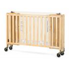 Foundations HideAway Full-Size Portable Wood Crib with Mattress, Natural