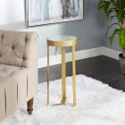 Stella Faux Marble Round Accent Table