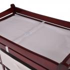 Cherry Sleigh Style Baby Changing Table Diaper 6 Basket Drawer Storage Nursery