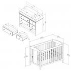 South Shore Angel Cottage Changing Table and Crib set, White
