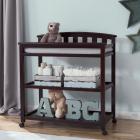 Delta Children Arch Top Changing Table with Casters, Dark Chocolate
