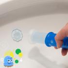 Scrubbing Bubbles Fresh Gel Toilet Cleaning Stamp, Rainshower, Dispenser with 6 Stamps
