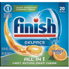 Finish All in 1 Gelpacs Orange, 20ct, Dishwasher Detergent Tablets