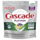 Cascade Platinum ActionPacs, Dishwasher Detergent, Lemon Scent, 14 count
