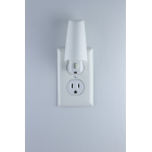 Lights by Night Incandescent Plug-In Night Light, Manual On/Off, White Shade, 52194