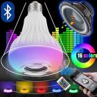 110V/220V Buetooth E27 12W LED RGB Music Bulb Color Speaker Smart Wireless Infared Light Bulb Kingso Smartphone Home Party Stage Dancing With Remote Control