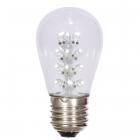 Vickerman S14 LED Pure White Transparent Bulb E26 Nickel Base