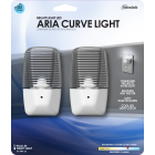 Westek NL-ARIA-C2 Aria Curve Night Light, Clear, 2-pack